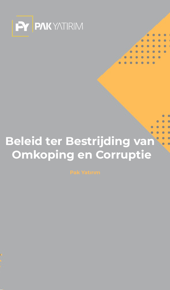 Anticorruptiebeleid || Pak Yatırım