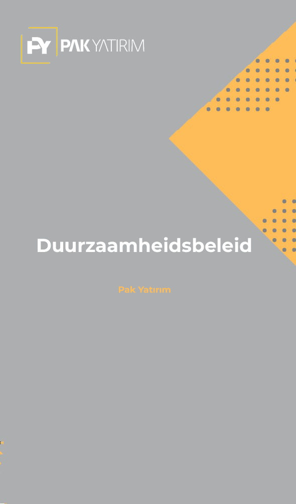 Duurzaamheidsbeleid || Pak Yatırım